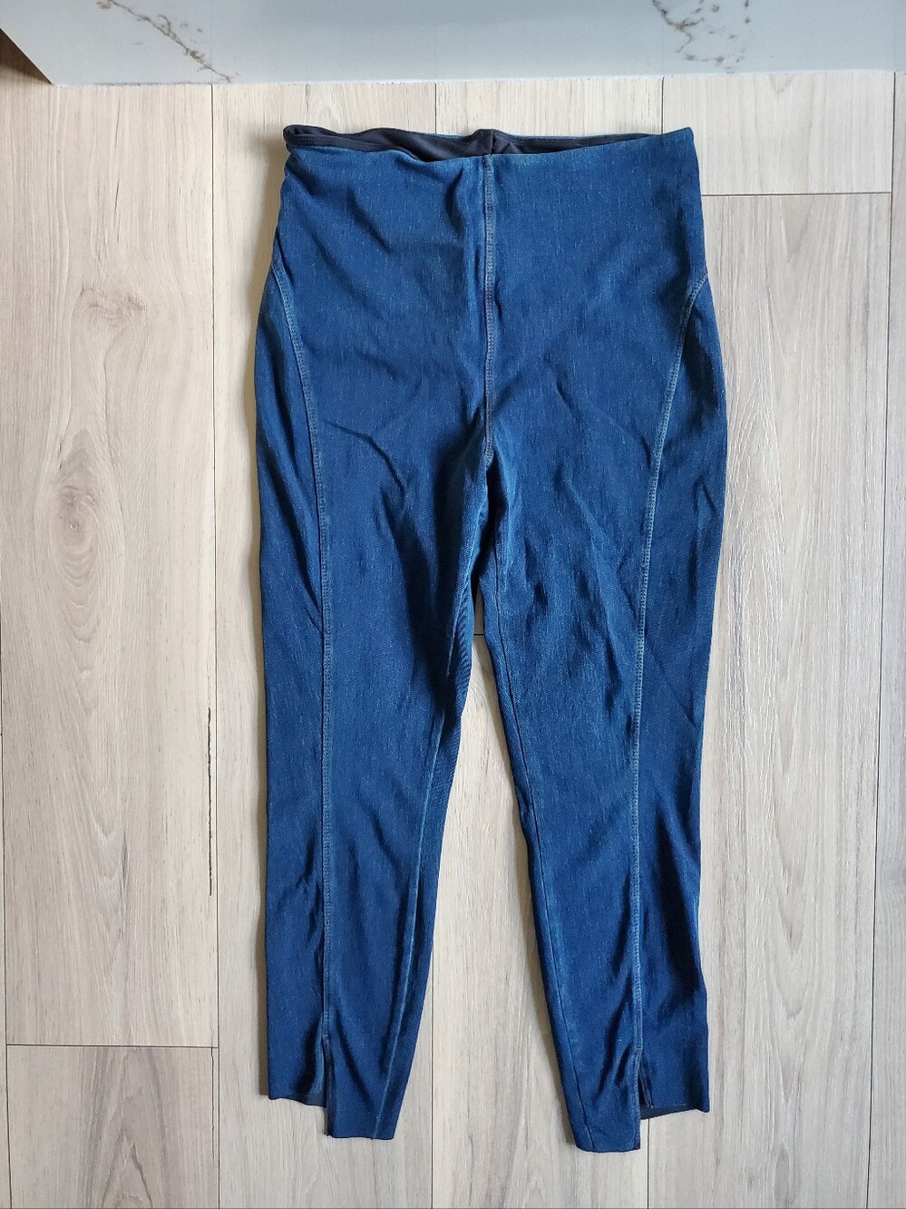 Lysse High-Rise Jeggings‎ Womens M Deep Blue Denim-Look Legging Trouser Pants